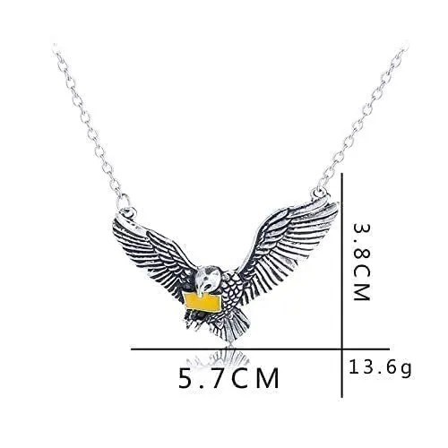 Necklaces Yellow Chimes Yellow Chimes Harry Potter Accessories Pendant for BoysHarry Potter Hedwig Post Owl Messenger with Letter of Admission Silver Pendant for Boys and Girls Unisex