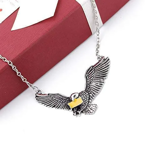 Necklaces Yellow Chimes Yellow Chimes Harry Potter Accessories Pendant for BoysHarry Potter Hedwig Post Owl Messenger with Letter of Admission Silver Pendant for Boys and Girls Unisex