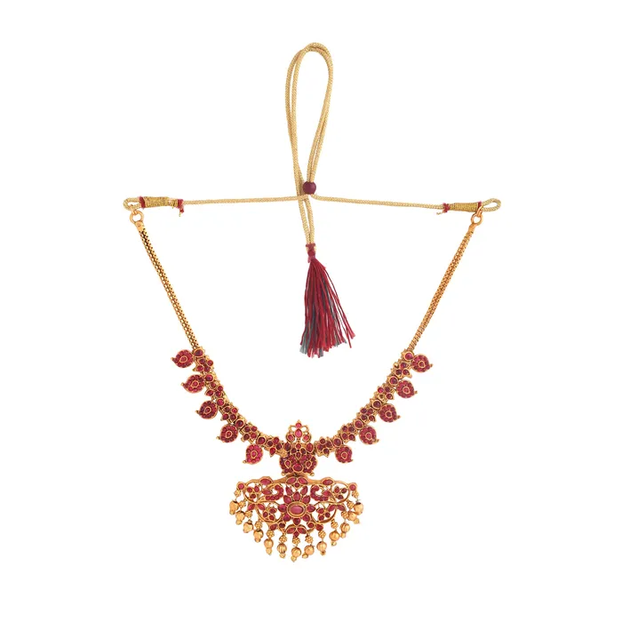 Necklaces Yellow Chimes Yellow Chimes Jewellery Set for Women Girls Bridal Jewellery Set for Wedding Gold Plated Choker Necklace Set Kundan Choker Set Birthday Gift for girls women Anniversary Gift for Wife