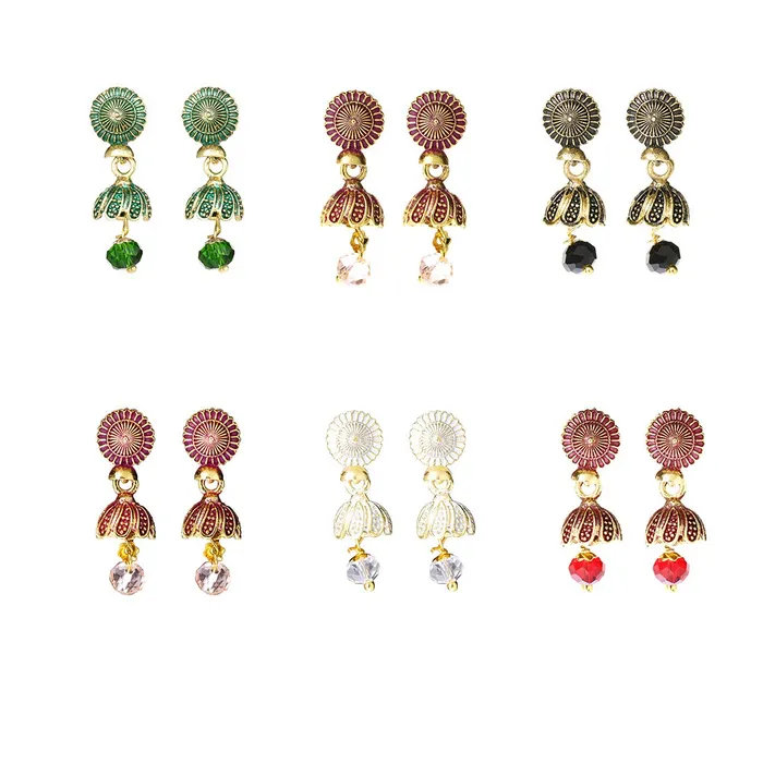 Necklaces Yellow Chimes Yellow Chimes Jhumka Earrings for Women Combo of 6 Pairs Gold Toned Multicolor Traditional Beads Jhumki Earrings Set For Women and Girls Necklaces Yellow Chimes Yellow Chimes Jhumka Earrings for Women Combo of 6 Pairs Gold Toned Multicolor Traditional Beads Jhumki Earrings Set For Women and Girls