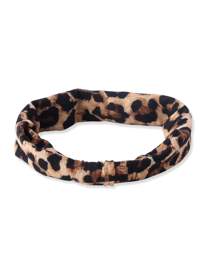 Necklaces Yellow Chimes Yellow Chimes Leopard Print Headband Knoted Turban Headband Stretch Twist Head Wraps Stripe Cloth Head Bands for Women and Girls Pack of 1