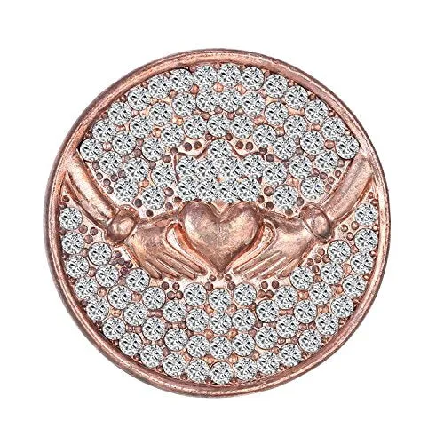 Necklaces Yellow Chimes YELLOW CHIMES Mother Love Holded Heart Rose Gold Crystal Pendant for Women