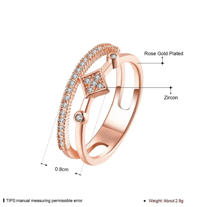 Necklaces Yellow Chimes Yellow Chimes Rings for Women Rose Gold Rings Crystal Pave Setting Eternity Love 18K Rose Gold Plated Adjustable Ring for Women Girls