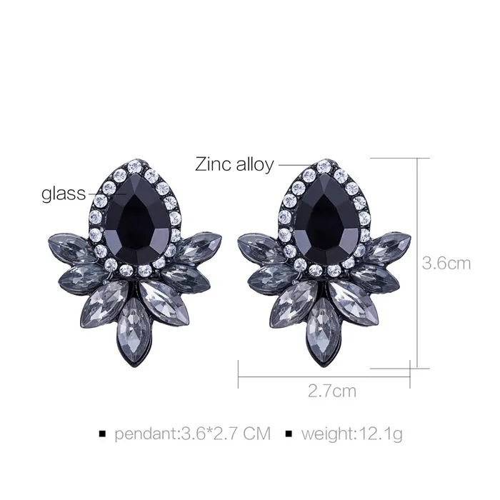 Necklaces Yellow Chimes Yellow Chimes Sparkling Leafs Black Stud Earring for Women Girls