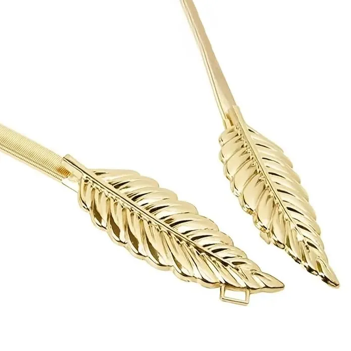Necklaces Yellow Chimes Yellow Chimes Waist Belt for Women and Girls Hip Belt for Women Gold Toned Leaf Designed Waist Band for women Birthday Gift for girls and women
