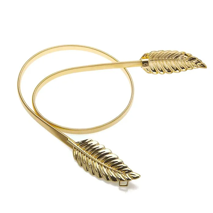Necklaces Yellow Chimes Yellow Chimes Waist Belt for Women and Girls Hip Belt for Women Gold Toned Leaf Designed Waist Band for women Birthday Gift for girls and women