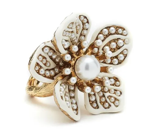 Oscar De La Renta Rings BROKEN FLOWER RING