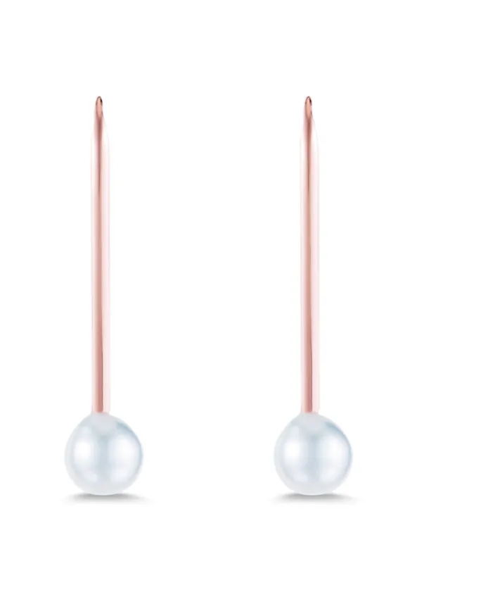 Pearl Stick Earrings Carbon Hyde Earrings