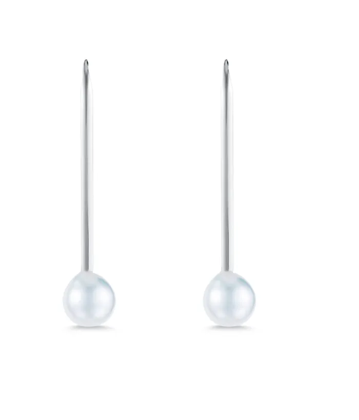 Pearl Stick Earrings Carbon Hyde Earrings Pearl Stick Earrings Carbon Hyde Earrings