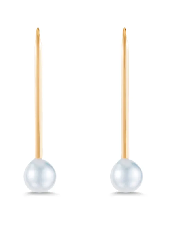 Pearl Stick Earrings Carbon Hyde Earrings Pearl Stick Earrings Carbon Hyde Earrings