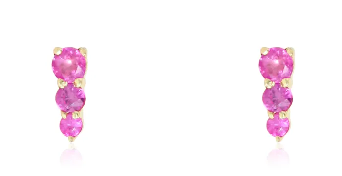 PINK SAPPHIRE STUD EARRINGS Millo Jewelry Earrings