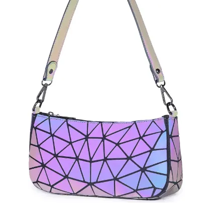 PU0014 Necklaces Flash Purse Cross Body Purse Geometric Holographic