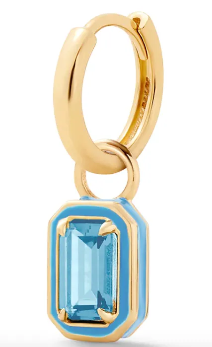 Rectangular Cocktail Huggie Blue Topaz Alison Lou Jewels Rings Rectangular Cocktail Huggie Blue Topaz Alison Lou Jewels Rings