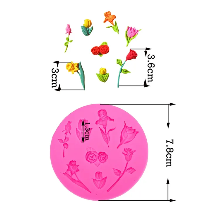 Resin Art Hub Earrings Flower Mould