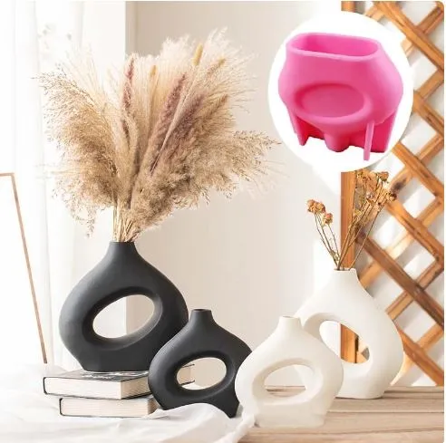 Resin Art Hub Earrings Hollow Bottle Arch Shaped Silicone Mold