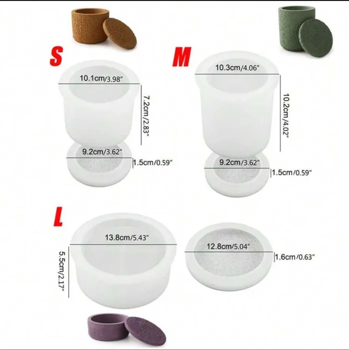 RESIN ART HUB Earrings Stone Vessel Shaped Silicone Storage Jar Mold