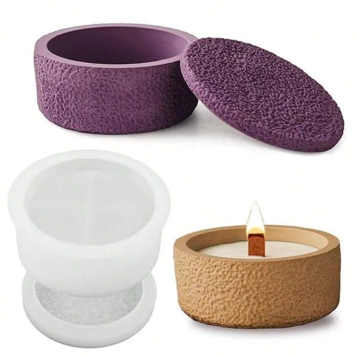 RESIN ART HUB Earrings Stone Vessel Shaped Silicone Storage Jar Mold
