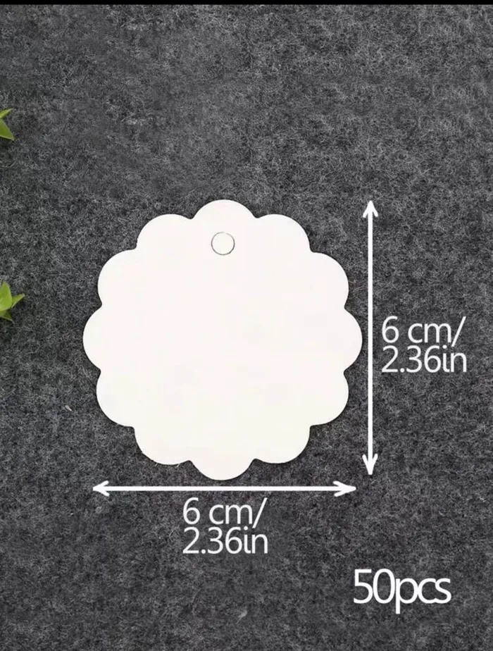 Resin Art Hub Flower Shaped Tag for ECom Packs Earrings