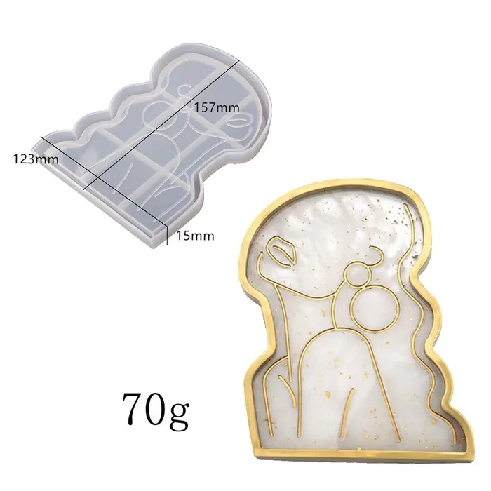 Resin Art Hub Girl Model Tray Silicone Mold Earrings
