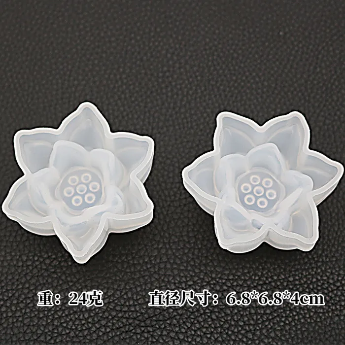 RESIN ART HUB Lotus Blossom Shaped Silicone Mold for Candle Making Earrings