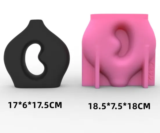 RESIN ART HUB Necklaces Abstract Curve Bottle Shaped Silicone Mold for Jesmonite Art