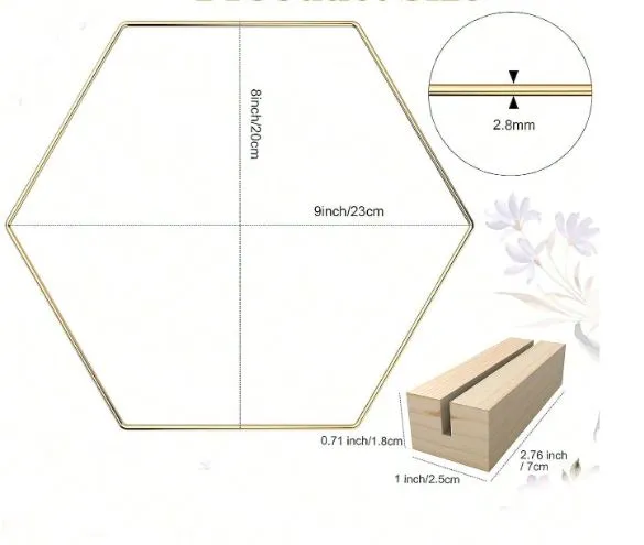 Resin Art Hub Necklaces Hexagon Shaped Golden Color Metal Stand With Wooden Base Resin Art Hub Necklaces Hexagon Shaped Golden Color Metal Stand With Wooden Base