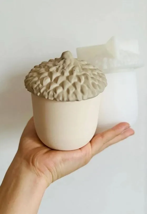 Resin Art Hub Necklaces Pine Cone Storage Jar for Jesmonite Art