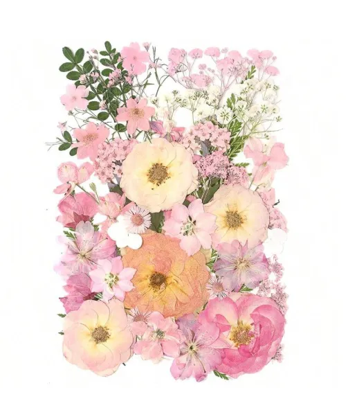 RESIN ART HUB Necklaces Pink Colored Dried Flowers for Resin Art