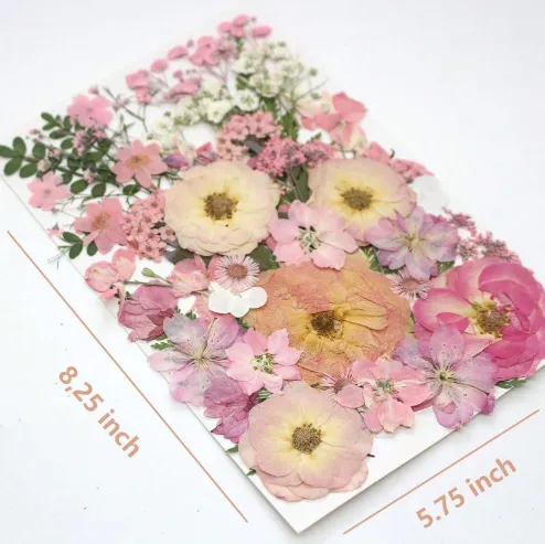RESIN ART HUB Necklaces Pink Colored Dried Flowers for Resin Art