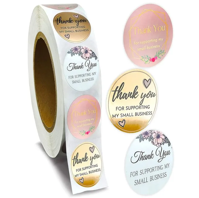 Resin Art Hub Necklaces Thank you Adhesive Stickers for ECom Packs