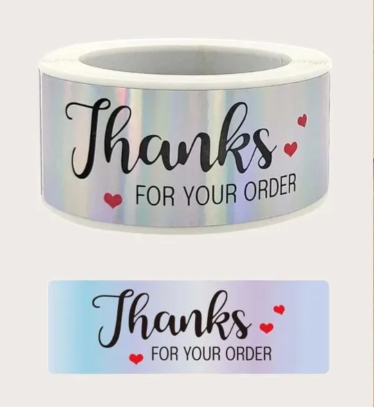 Resin Art Hub Necklaces Thank You Slogan Stickers for ECom Packs