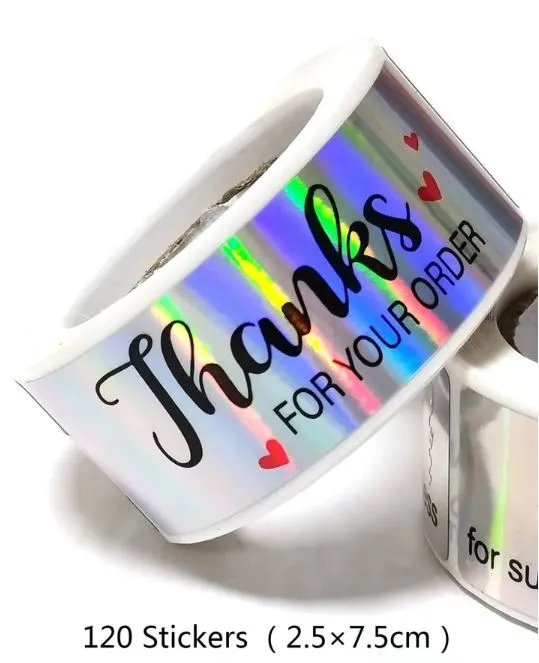 Resin Art Hub Necklaces Thank You Slogan Stickers for ECom Packs