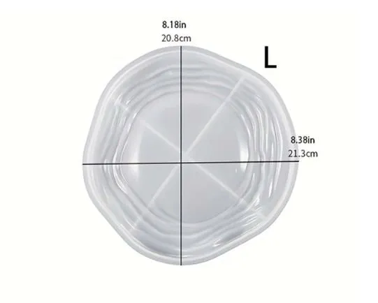 RESIN ART HUB Necklaces Wave Plate Irregular Tray Silicone Mold for Jesmonite Art