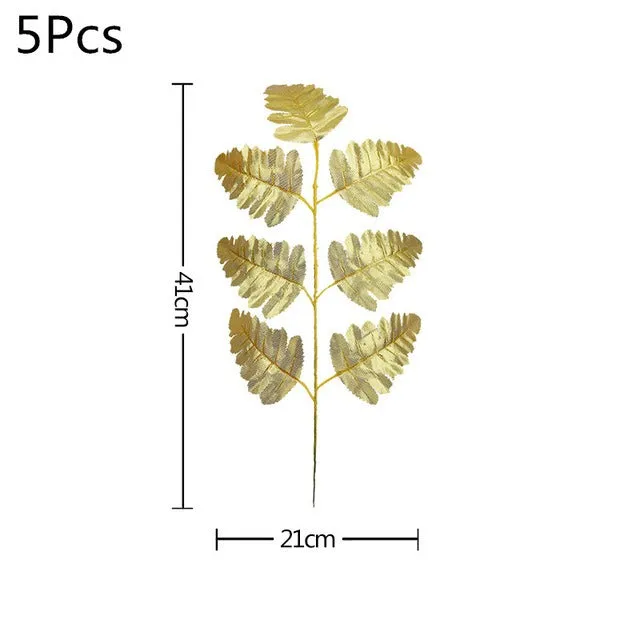Resinarthub Decorative Golden Leaf Necklaces