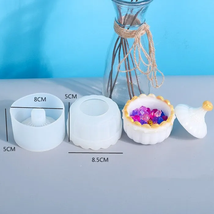 Resinarthub Earrings Container Storage Cup Silicone Mold