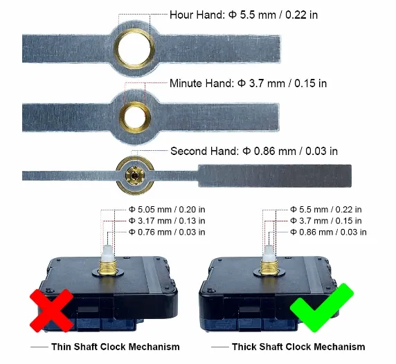 Resinarthub Necklaces Clock Hands Needles For Clock Making 110150130mmGold Resinarthub Necklaces Clock Hands Needles For Clock Making 110150130mmGold