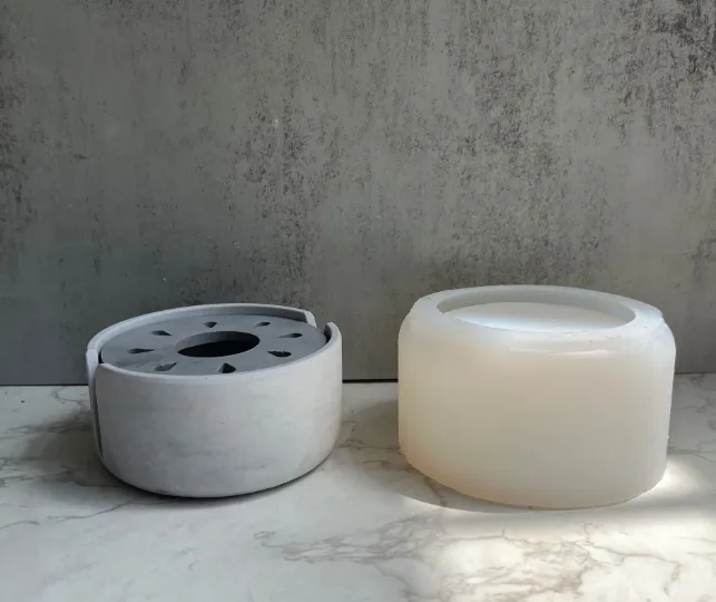 Resinarthub Rings Classic Round Storage Silicone Mold with Lid for Jesmonite Art
