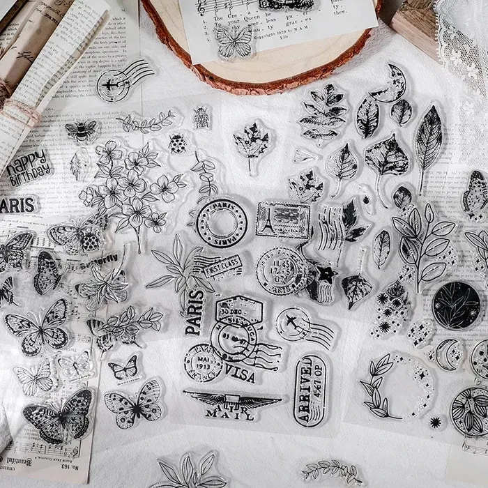 Resinarthub Transparent Rubber Stamp Multi Design for Jesmonite Art Necklaces