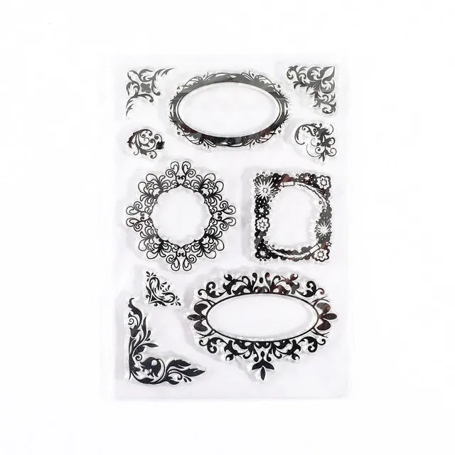 Resinarthub Transparent Rubber Stamp Multi Design for Jesmonite Art Necklaces