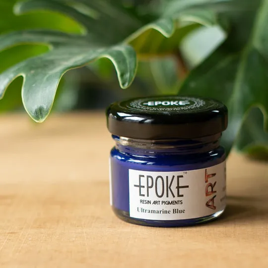 Resinarthub Ultramarine Blue Opaque Epoke Art Mini Pigment 25g Rings