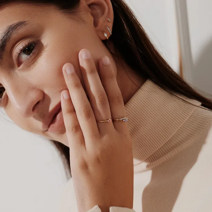 Rings AURELIE GI BLOSSOM Morganite Solitaire Ring