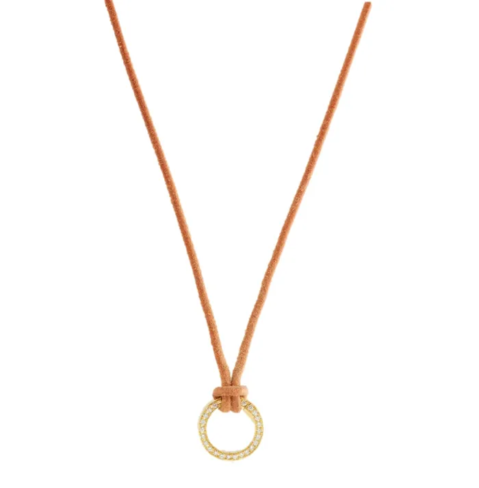 Rings Jenna Blake ADJUSTABLE LEATHER WITH DIAMOND CHARM CLASP
