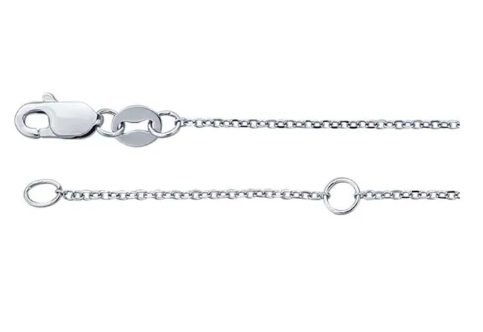 Rings Kamoka Pearl 14K White 9mm Adjustable Diamond Cut Cable 1618 Chain