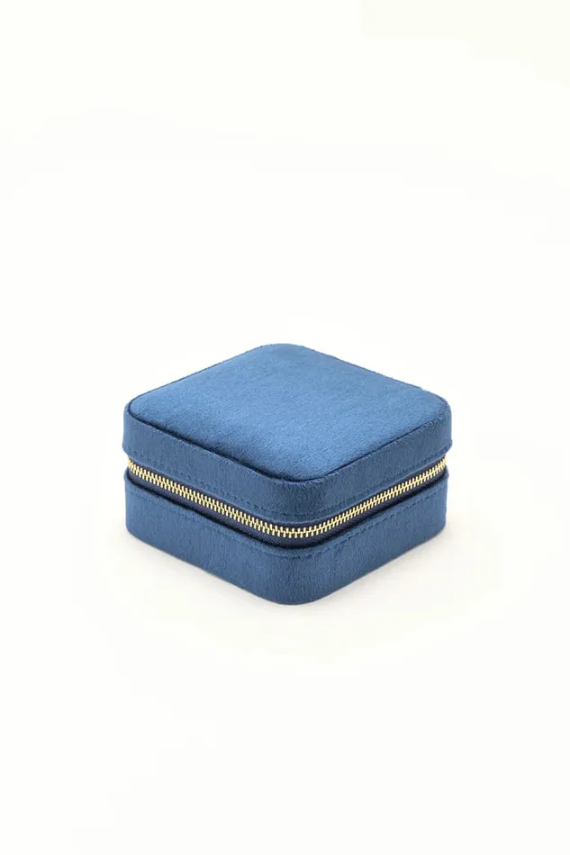 Rings Lovers Tempo Square Bon Voyage Jewelry Case Midnight Blue