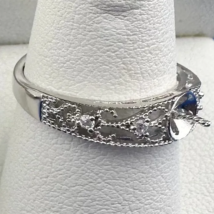 Rings MRAST003 DIY Mount Adjustable Ring 925 Sterling Silver Victorian Lace Style Rings MRAST003 DIY Mount Adjustable Ring 925 Sterling Silver Victorian Lace Style