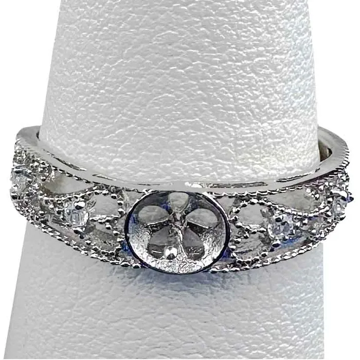 Rings MRAST003 DIY Mount Adjustable Ring 925 Sterling Silver Victorian Lace Style Rings MRAST003 DIY Mount Adjustable Ring 925 Sterling Silver Victorian Lace Style