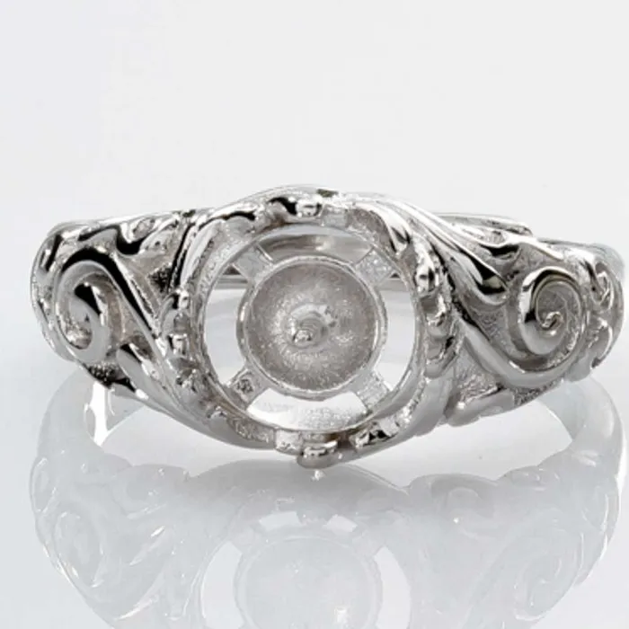 Rings MRAST020 DIY Mount Adjustable Ring 925 Sterling Silver Antique Rhinestone Rings MRAST020 DIY Mount Adjustable Ring 925 Sterling Silver Antique Rhinestone