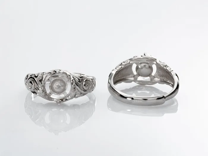Rings MRAST020 DIY Mount Adjustable Ring 925 Sterling Silver Antique Rhinestone Rings MRAST020 DIY Mount Adjustable Ring 925 Sterling Silver Antique Rhinestone