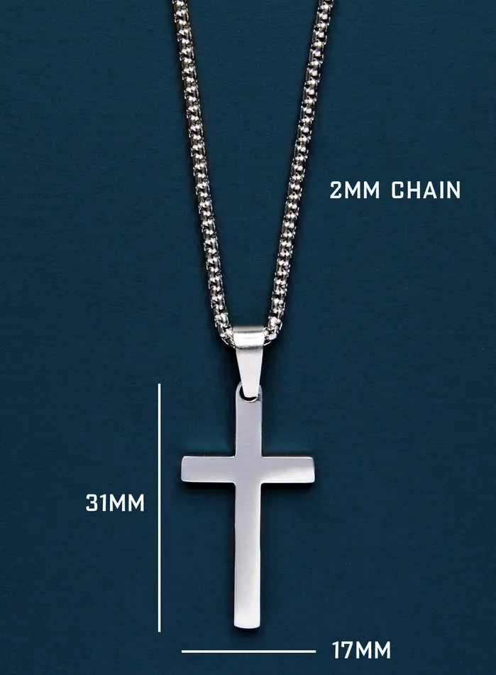 Rings Sweatproof Waterproof Large Mens Silver Cross WE ARE ALL SMITH Mens Jewelry Clothing