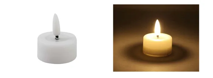Rings White LED Tealight Splash